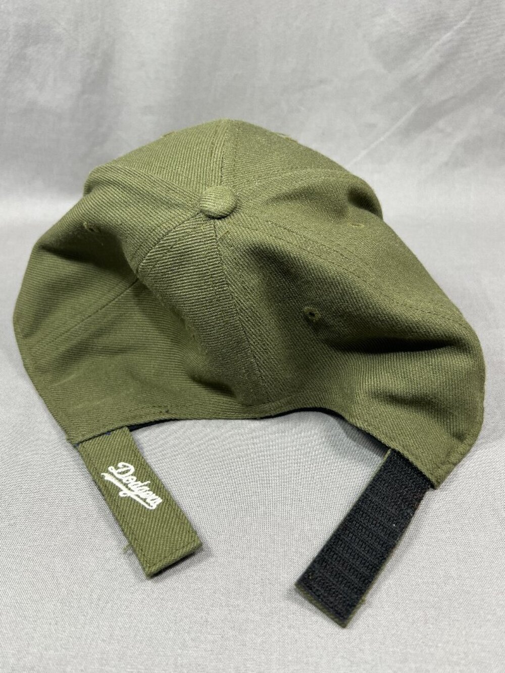 Los Angeles Dodgers LA 47 Brand MLB Strapback Hat Olive Green Adjustable Mens - Picture 16 of 16